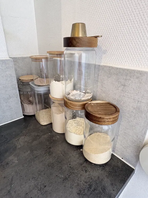 Lot de bocaux de conservation en verre