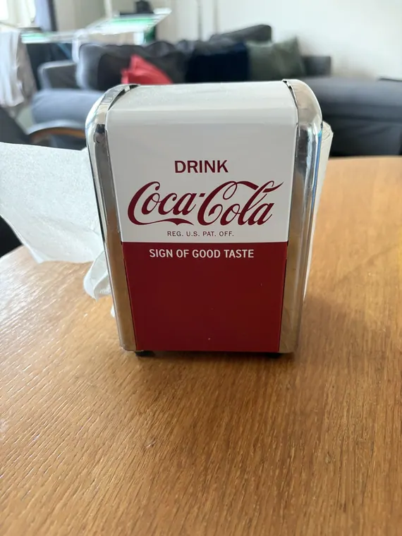 Distributeur de serviettes Coca-Cola vintage