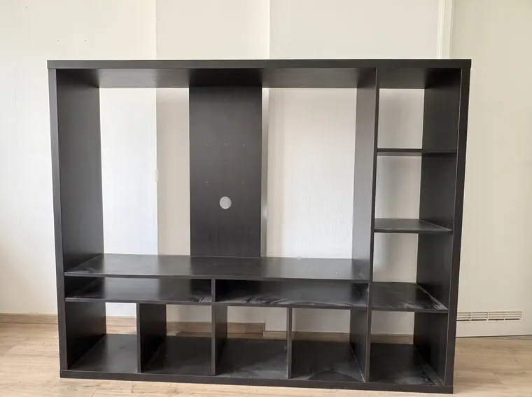 Grande étagère meuble TV noire