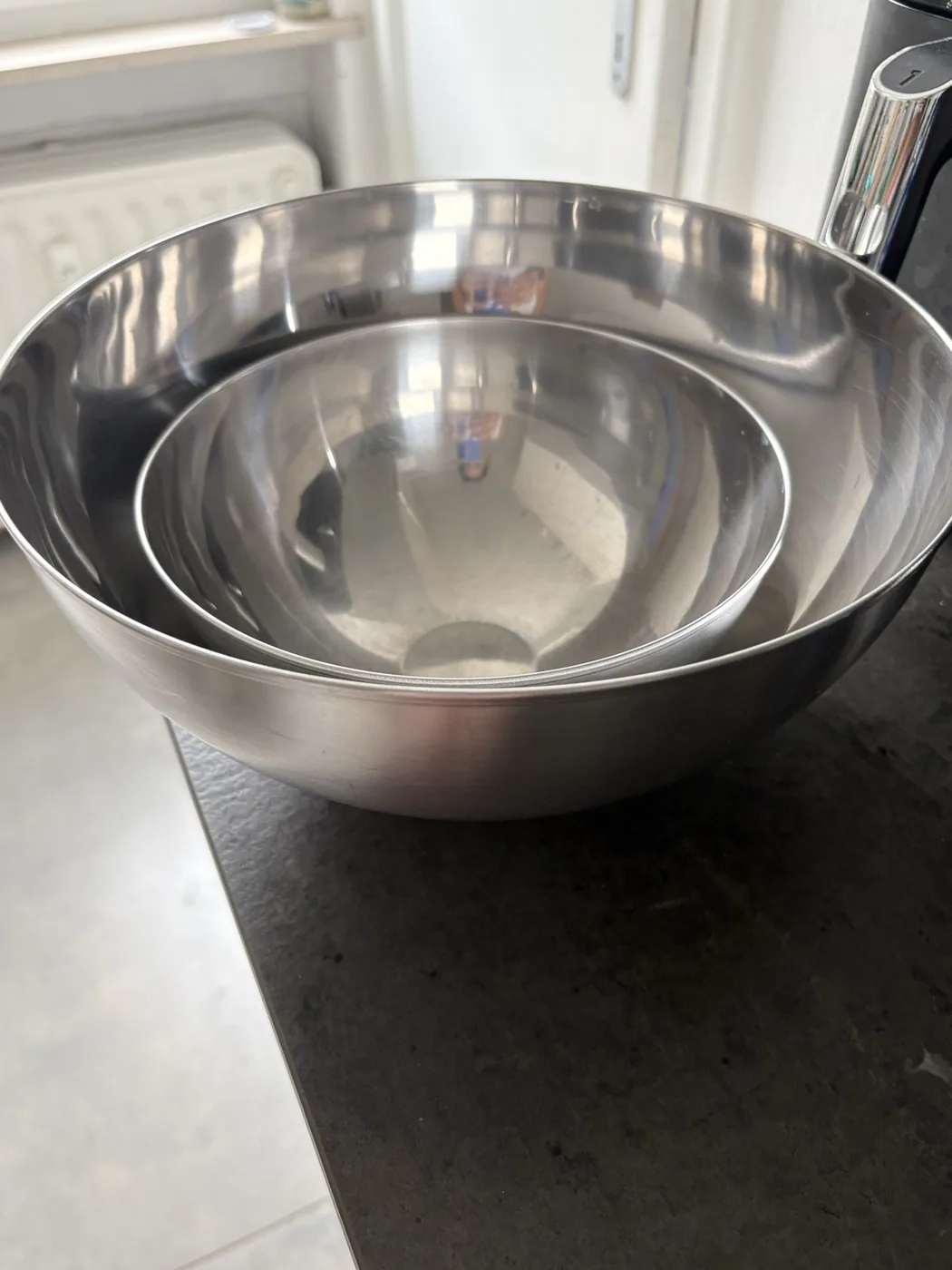 Set de 2 saladiers en inox